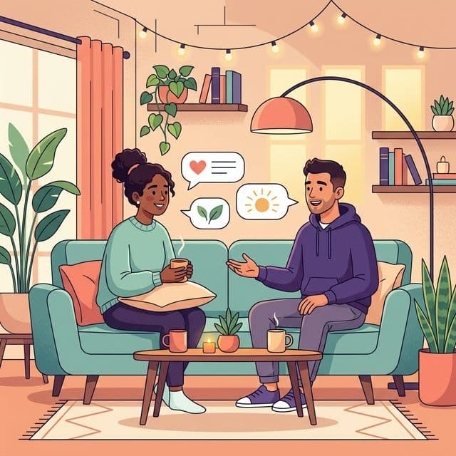 People connecting and having an empathetic conversation